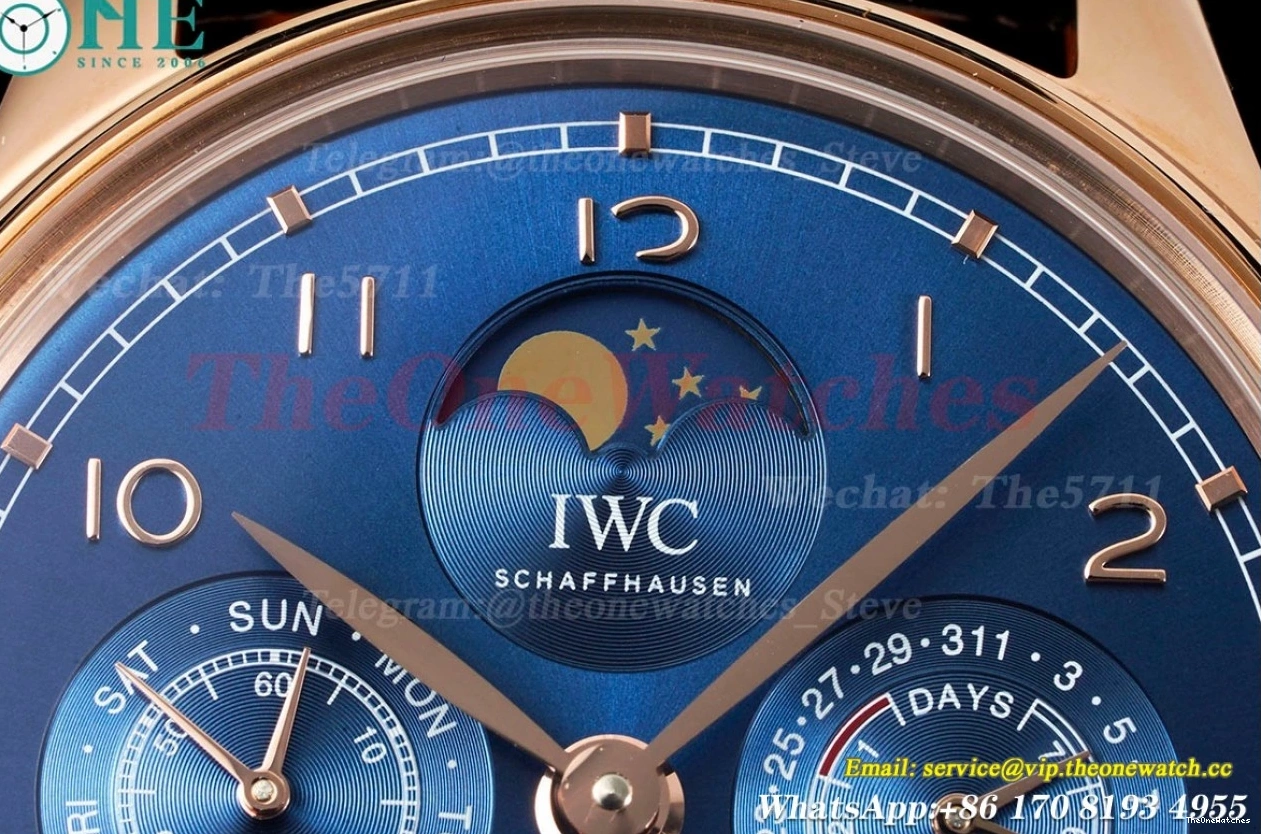 RG Blue Calendar A52610 Perpetual 5033 V9F LE Num Portugieser 0522